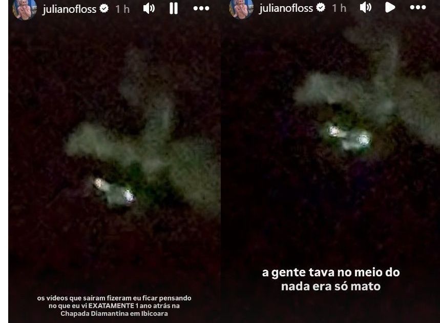 Juliano Floss mostra vídeo de suposto OVNI que viu na Chapada Diamantina