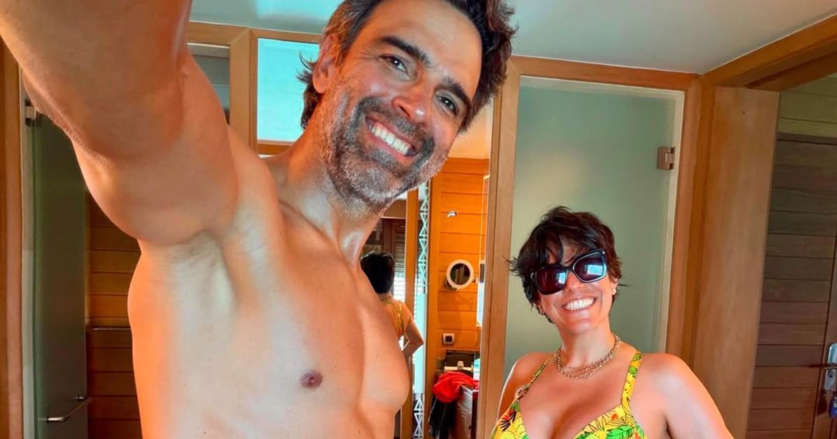Tadeu Schmidt publica fotos sem camisa e chama atenção da web: “Corpão”