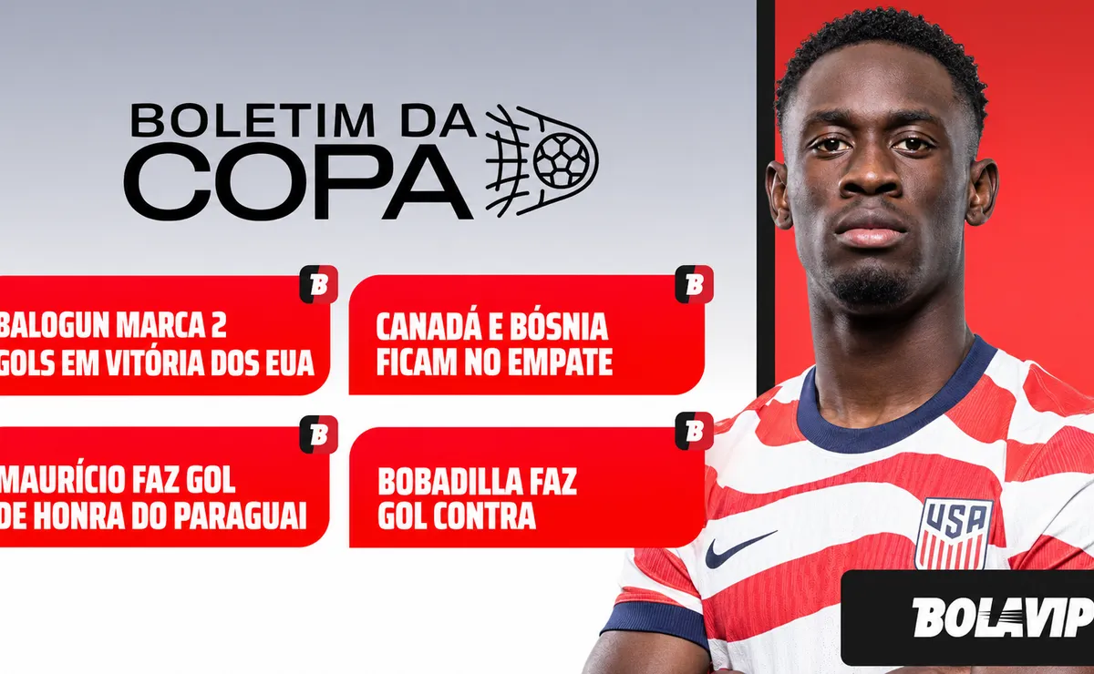 Estados Unidos goleia Paraguai e Canadá e Bósnia empatam pela Copa do Mundo 2026; veja resumos