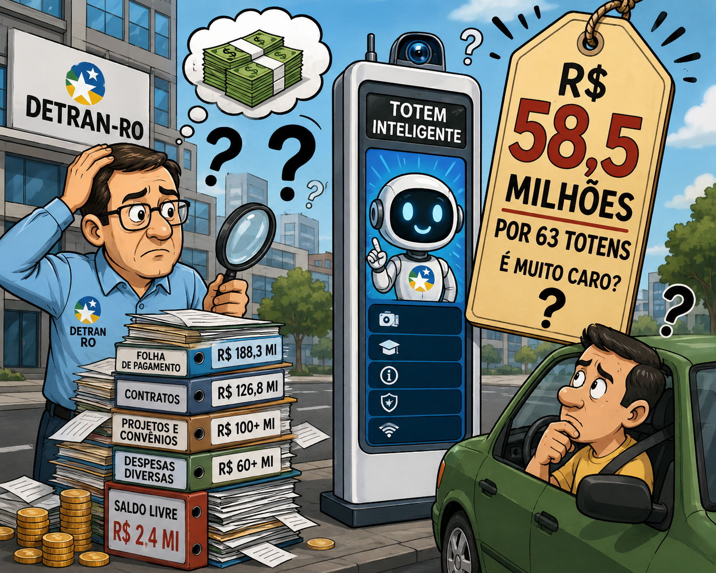 DETRAN-RO projeta contrato de até R$ 58,5 milhões para instalação de 63 totens inteligentes com inteligência artificial em Rondônia