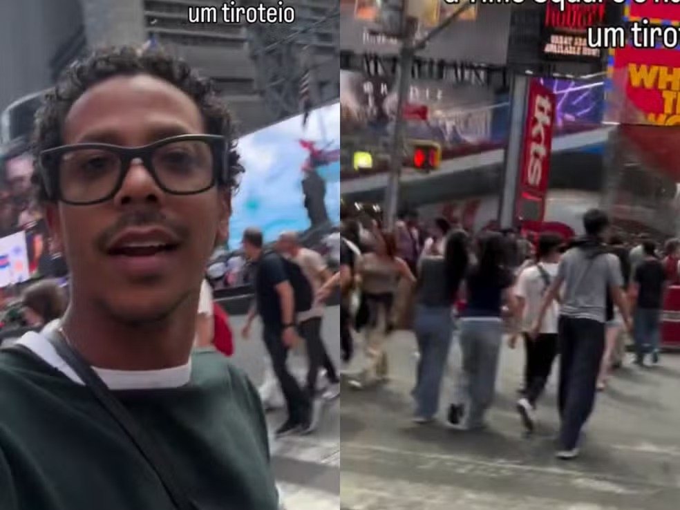 Rondoniense grava momento em que ouviu tiros na Times Square, em Nova York: ‘Pensei que era um atentado’