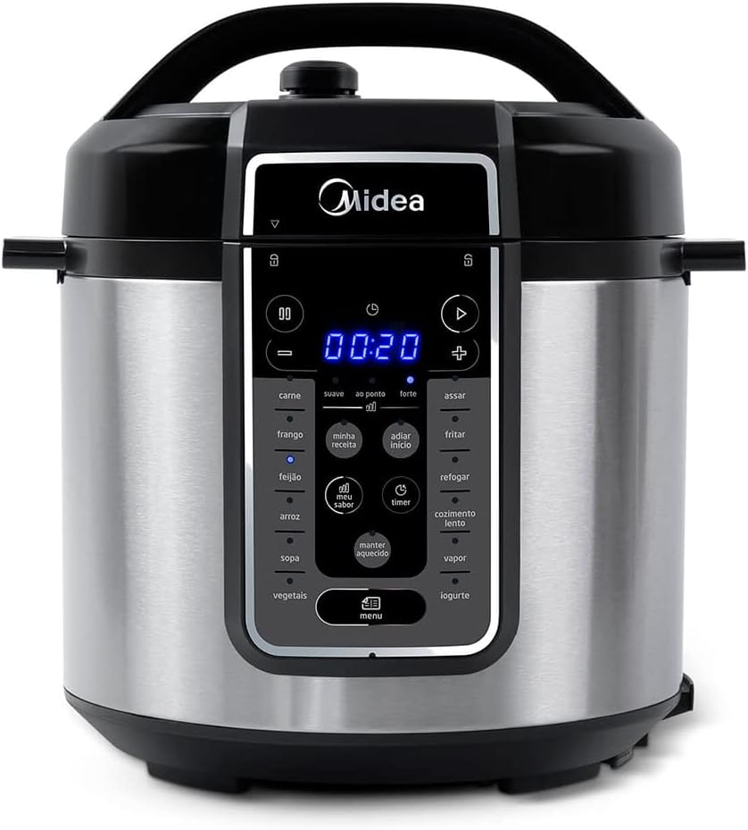 "Descubra a Midea Panela de Pressão Elétrica 6L: 12 Receitas e 10 Recursos de Segurança"
