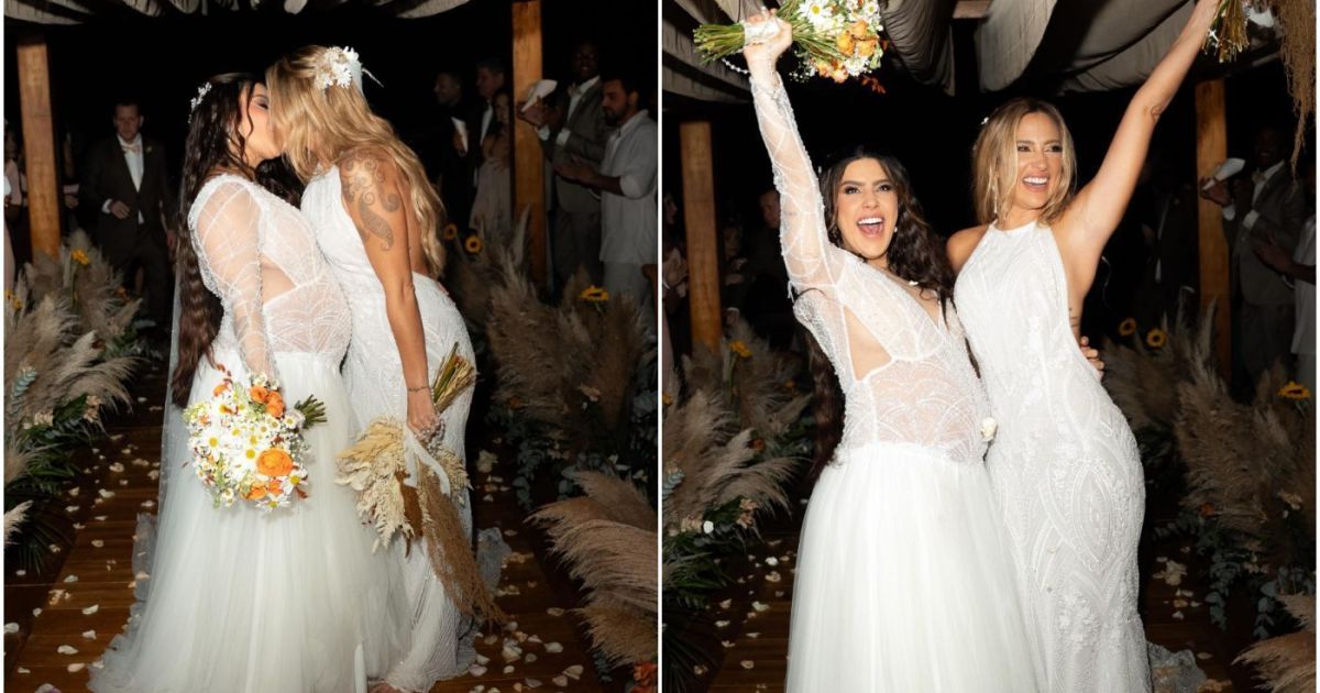 Lauana Prado abre álbum do casamento com Tati Dias; veja fotos
