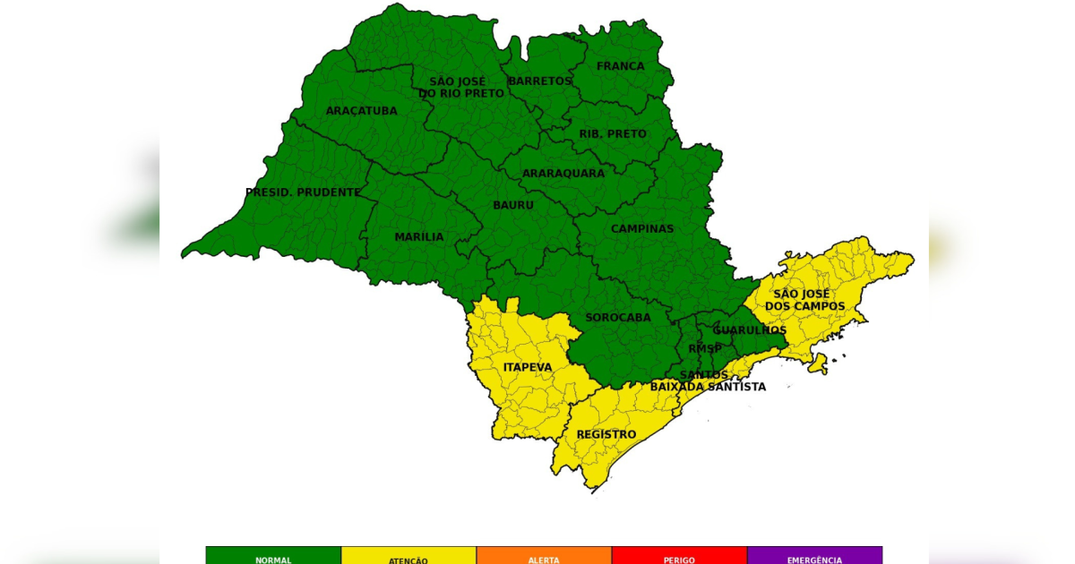 Defesa Civil de São Paulo alerta para frio intenso e chuvas entre 3 e 5 de julho