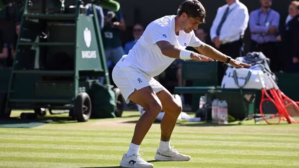 Italiano imita comemoração de Matheus Cunha após avançar em Wimbledon