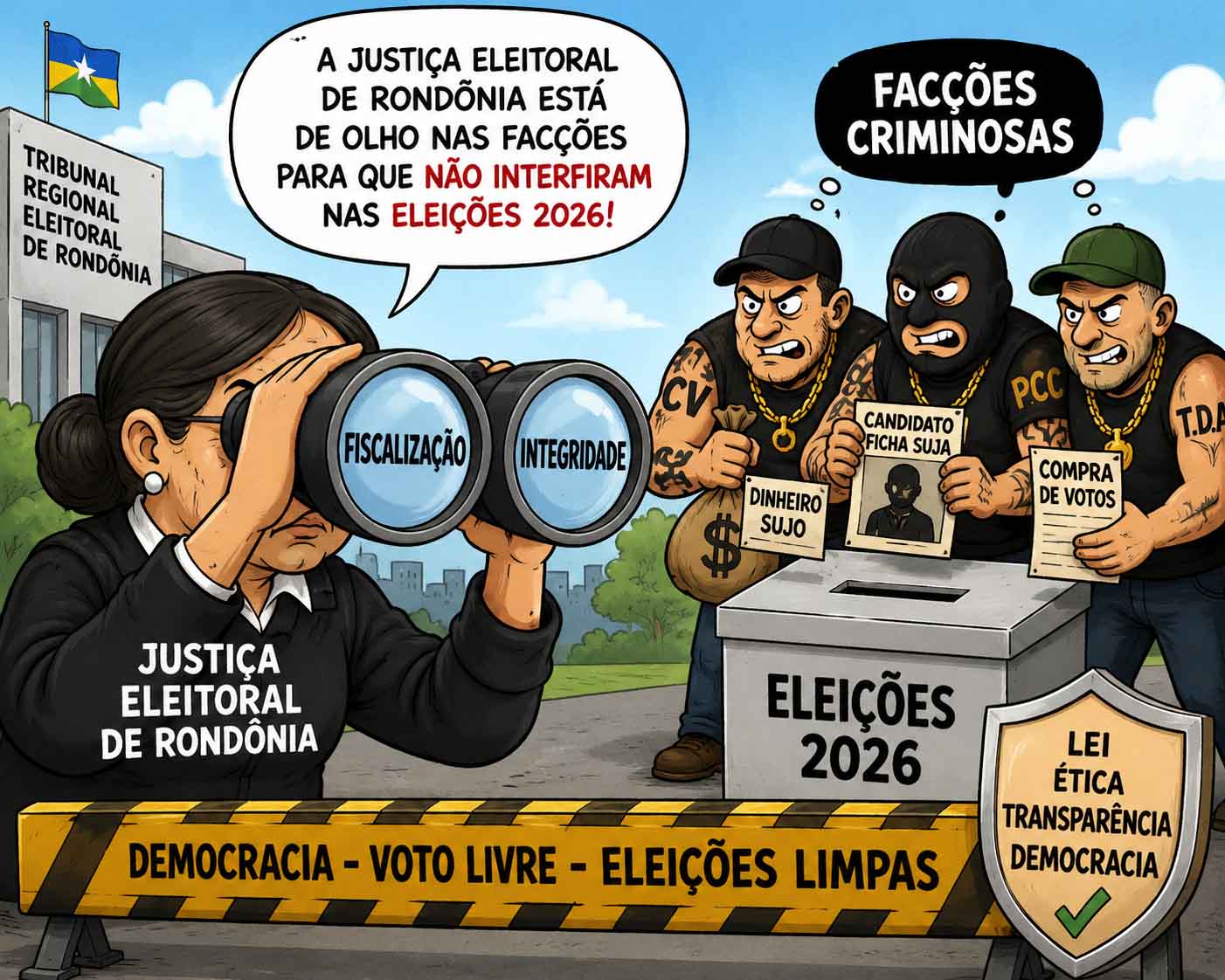 Justiça Eleitoral de Rondônia reforça combate à influência de facções criminosas nas eleições de 2026