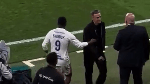 Luis Enrique ignorou Endrick após partida entre PSG e Lyon; veja