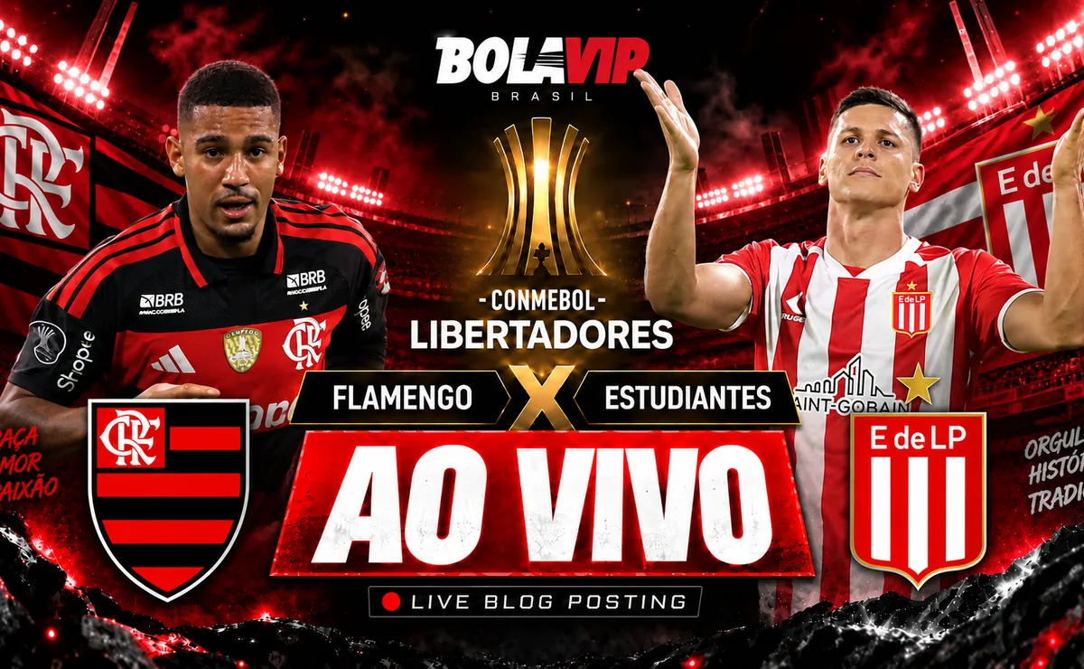 Flamengo x Estudiantes AO VIVO – Onde assistir jogo grátis pela Copa Libertadores