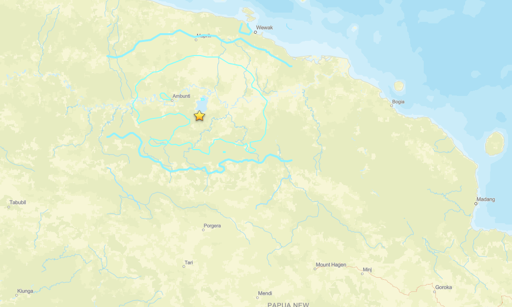 Terremoto de magnitude 5,4 atinge a Papua-Nova Guiné