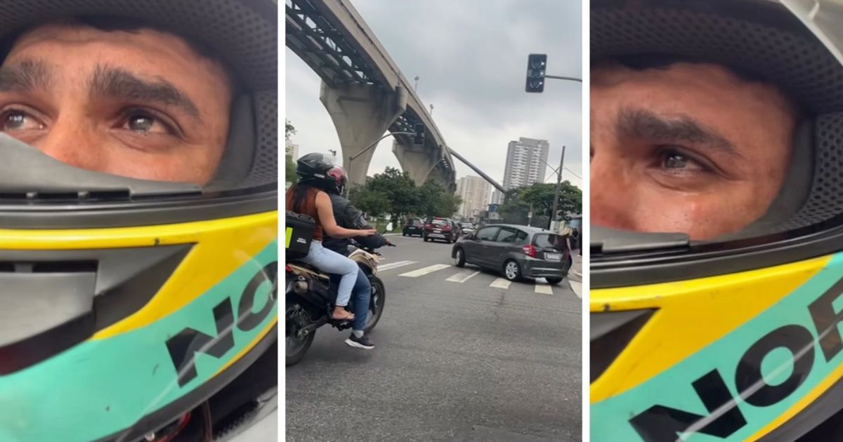 “Foi livramento”, diz motoboy quase atingido por guindaste que caiu em SP
