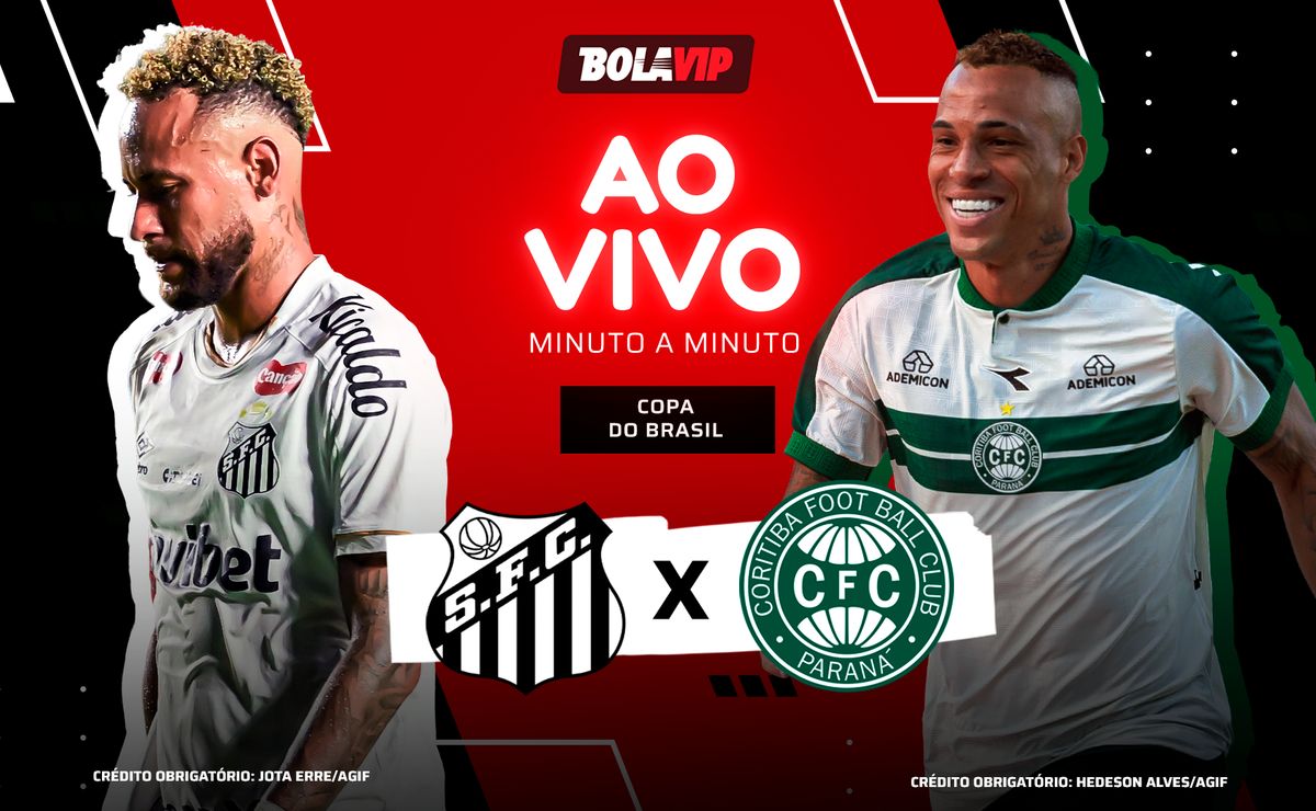 Santos x Coritiba AO VIVO – 0 x 0 – Primeiro Tempo em andamento pela Copa do Brasil 2026