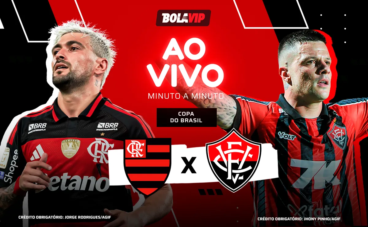 Flamengo x Vitória AO VIVO e GRÁTIS – 1 x 1 – Evertton Araújo abre e Erick empata o placar pela Copa do Brasil