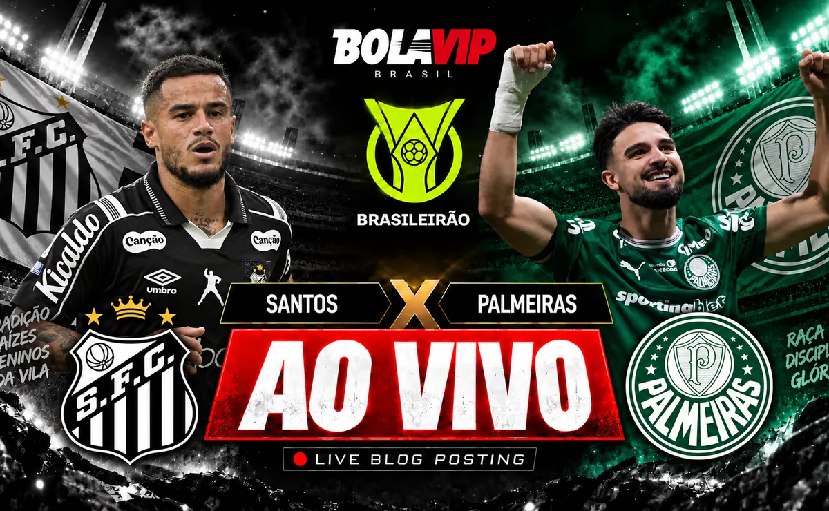Santos x Palmeiras AO VIVO: 0 x 0 – Primeiro Tempo – Brasileirão